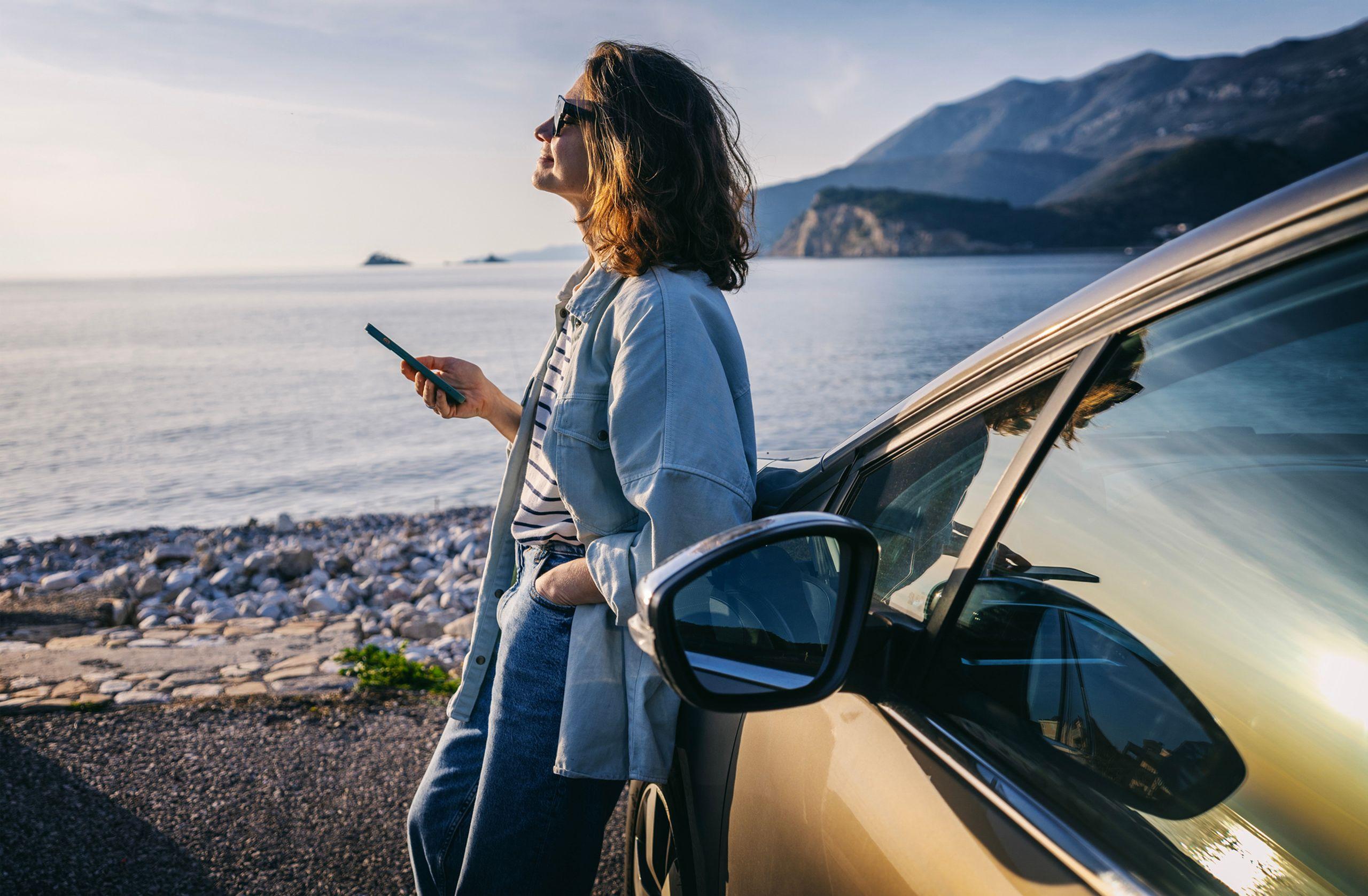 Driver at beach