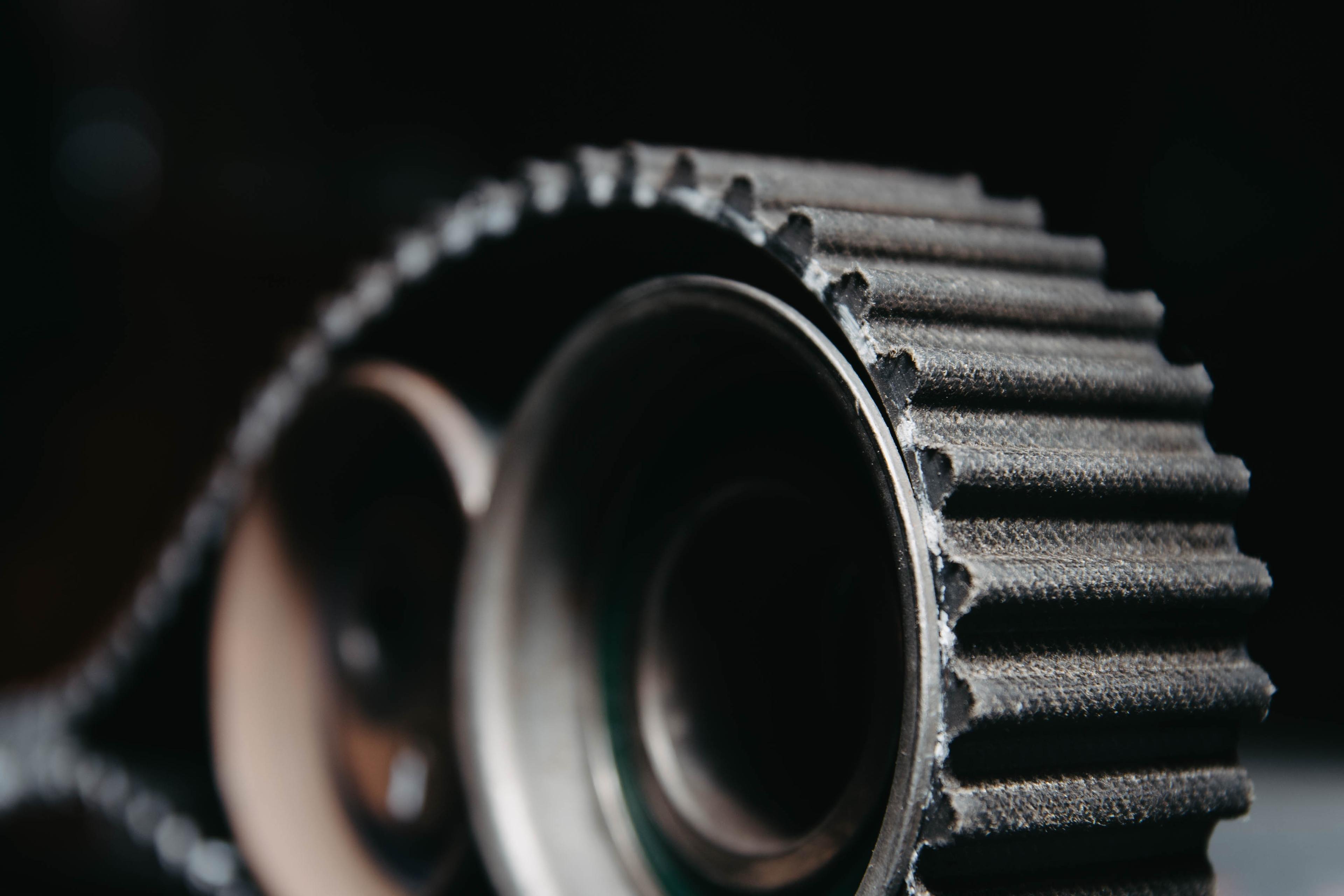 Timing belt extreme close up