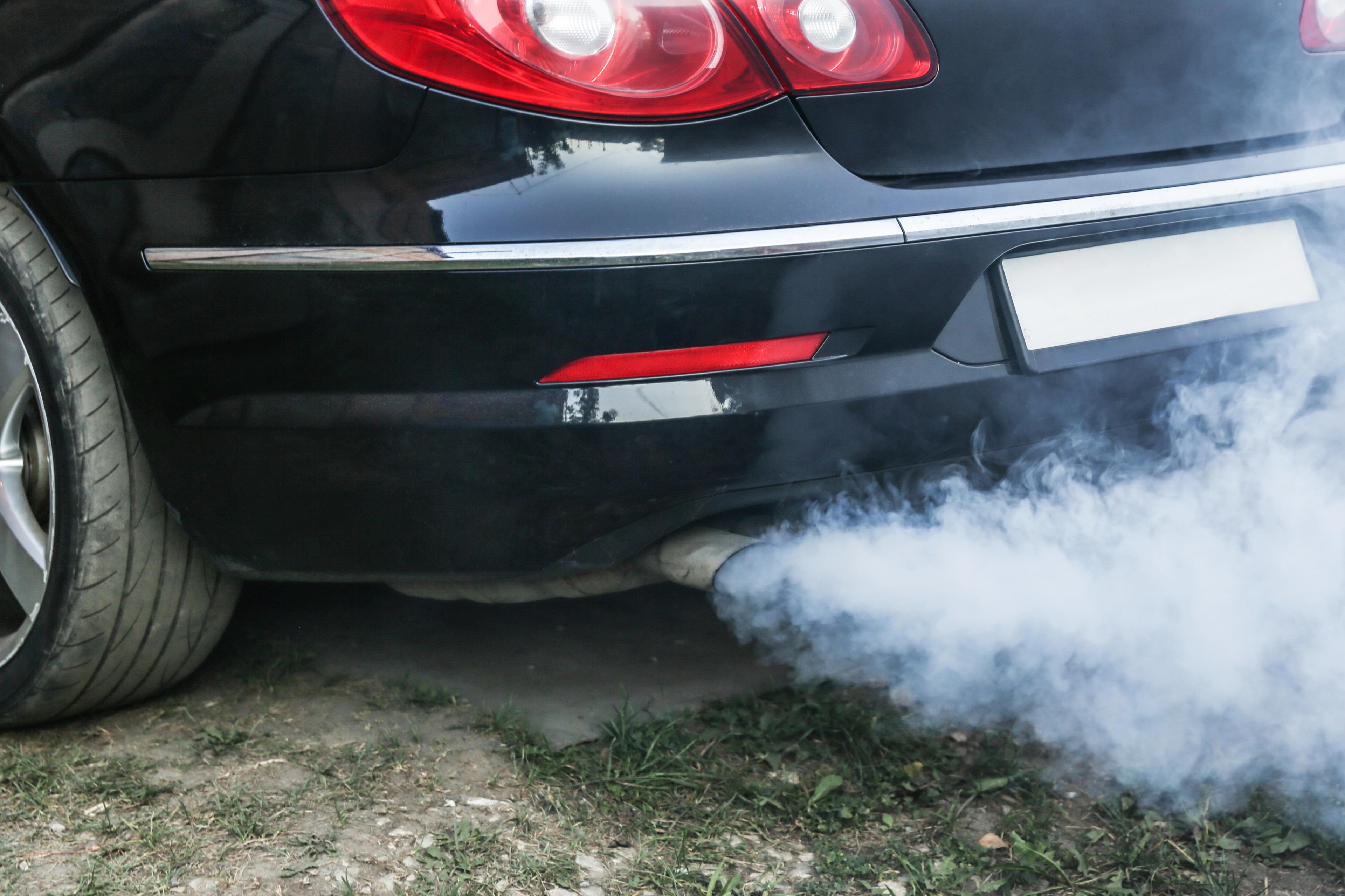 Grey smoke from exhaust