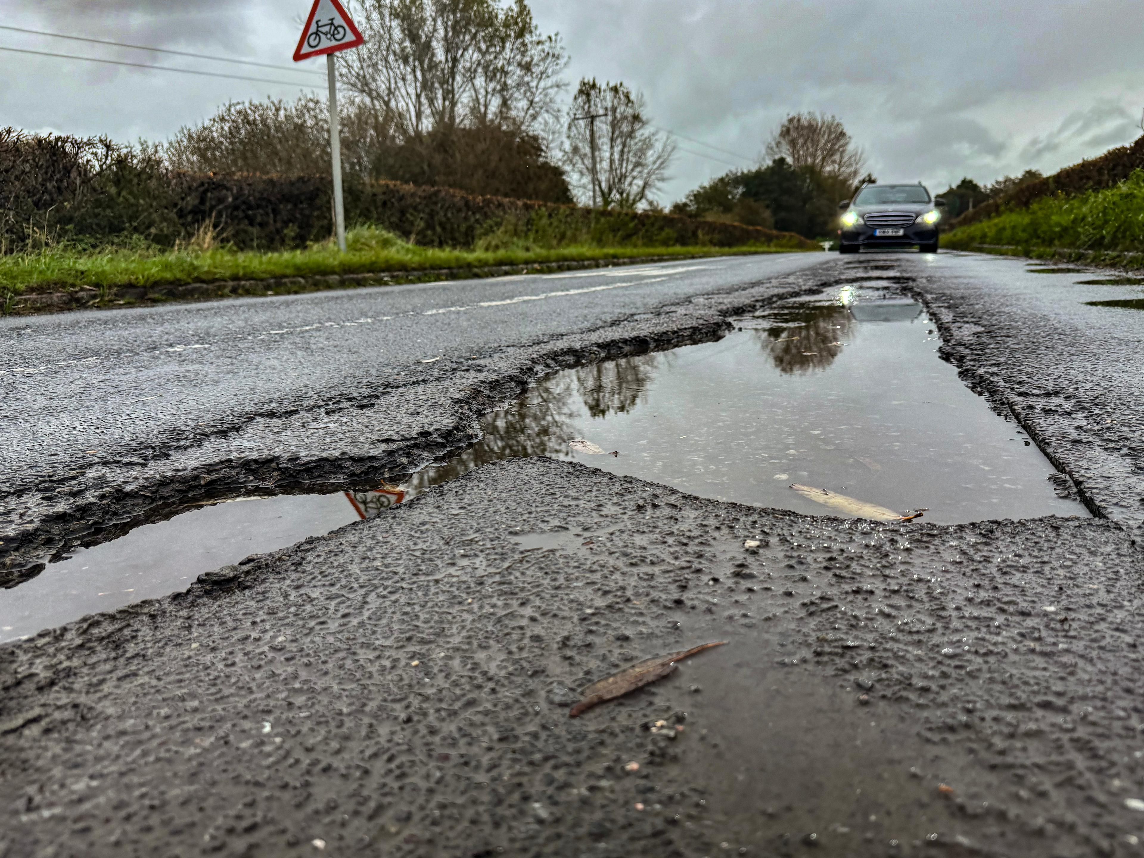 Pothole on UK street