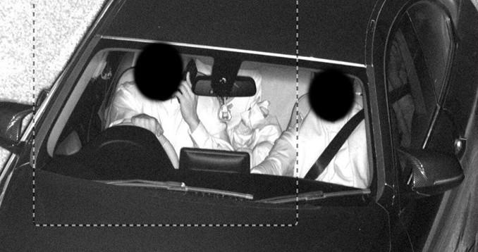 Driver using mobile phone
