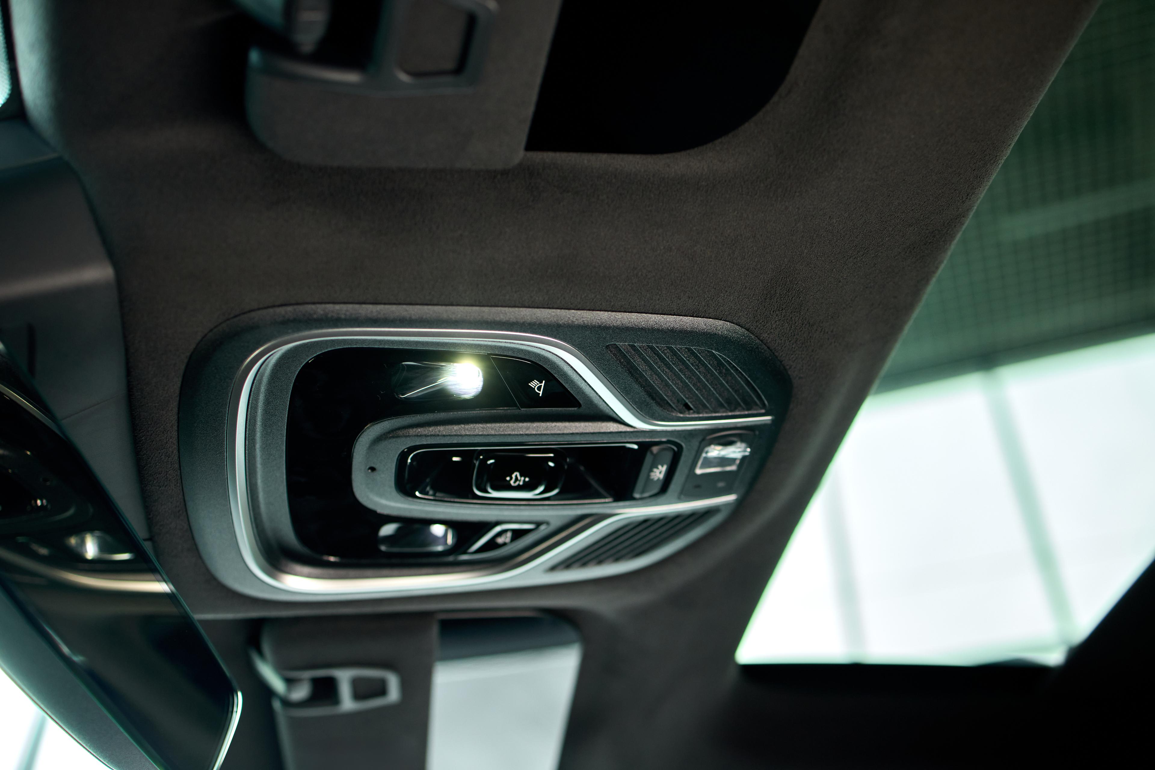A shot of a car's interior light