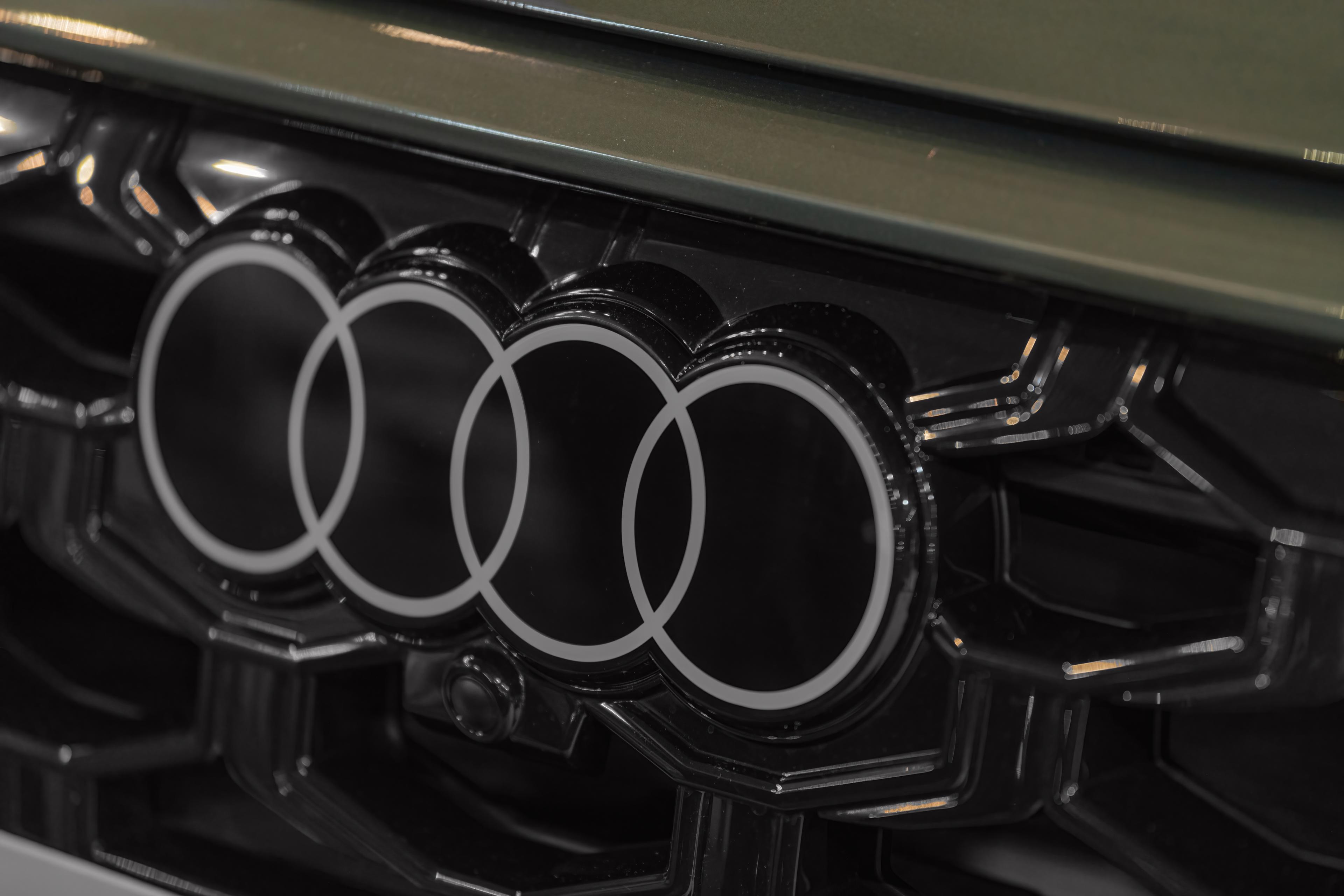 Audi badge close up