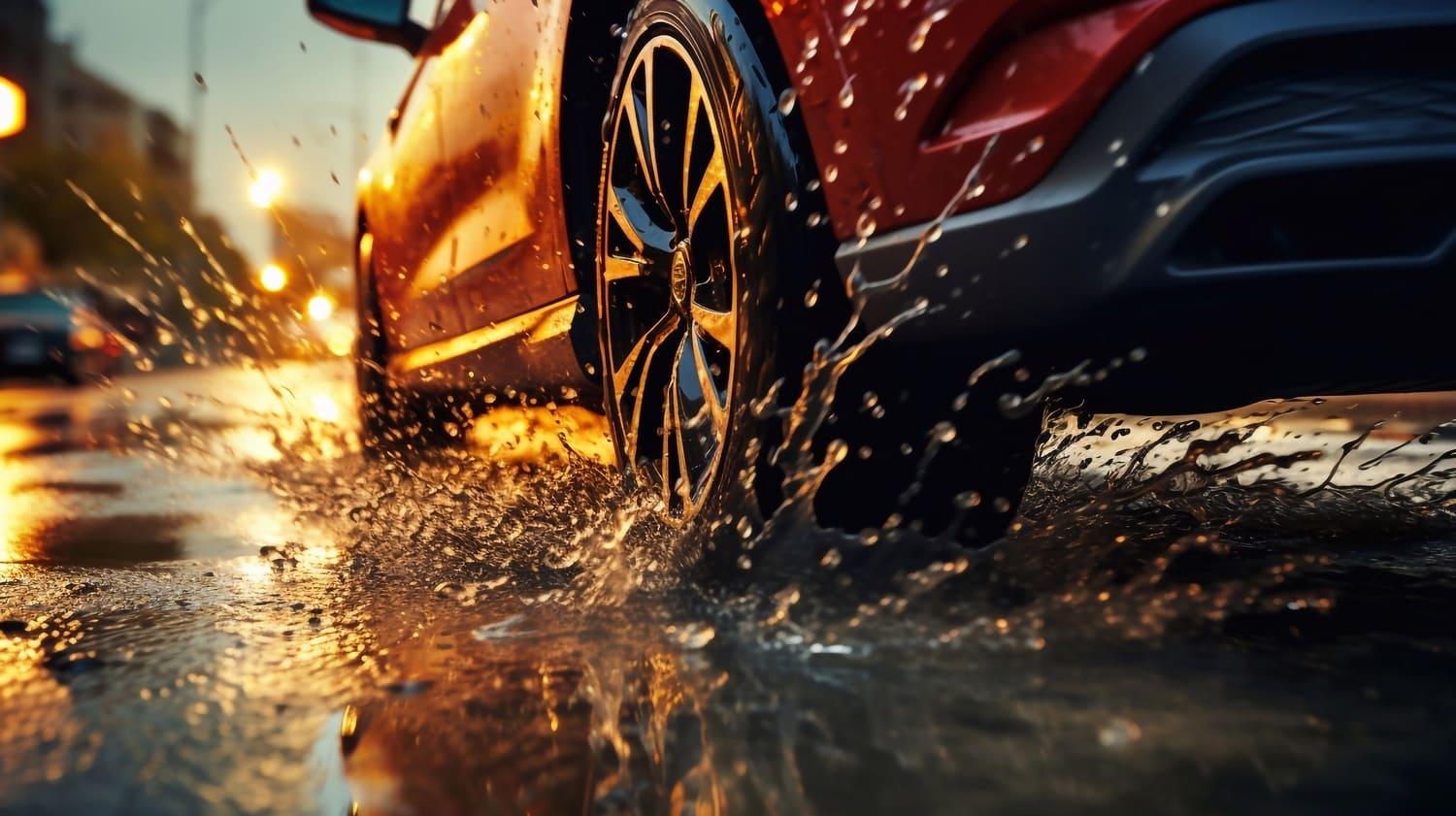 Car In the Rain 