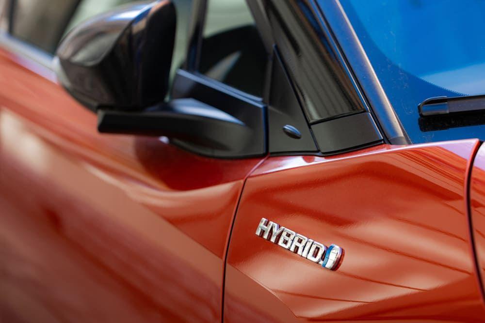 Close up of hybrid badge