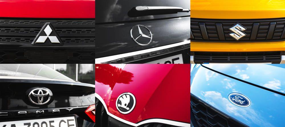 Collage of car logos