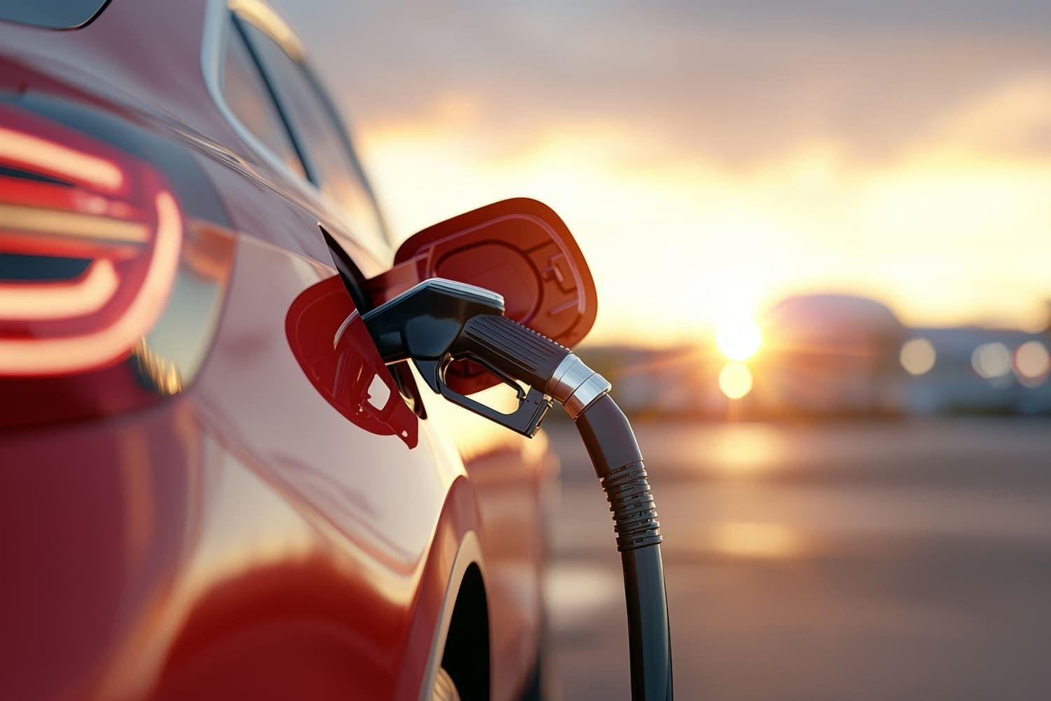 Filling up a diesel hybrid car