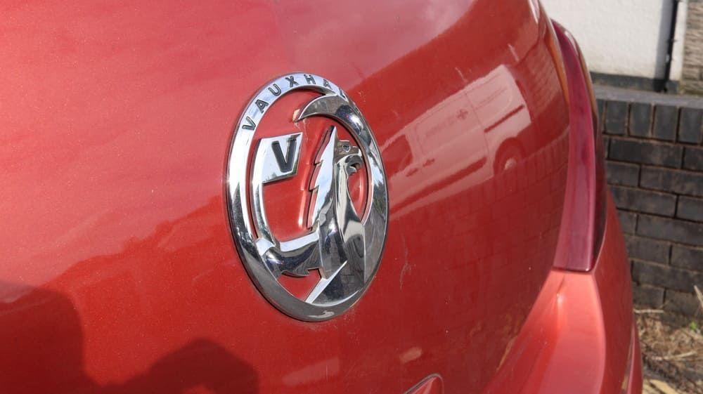 Vauxhall badge close up
