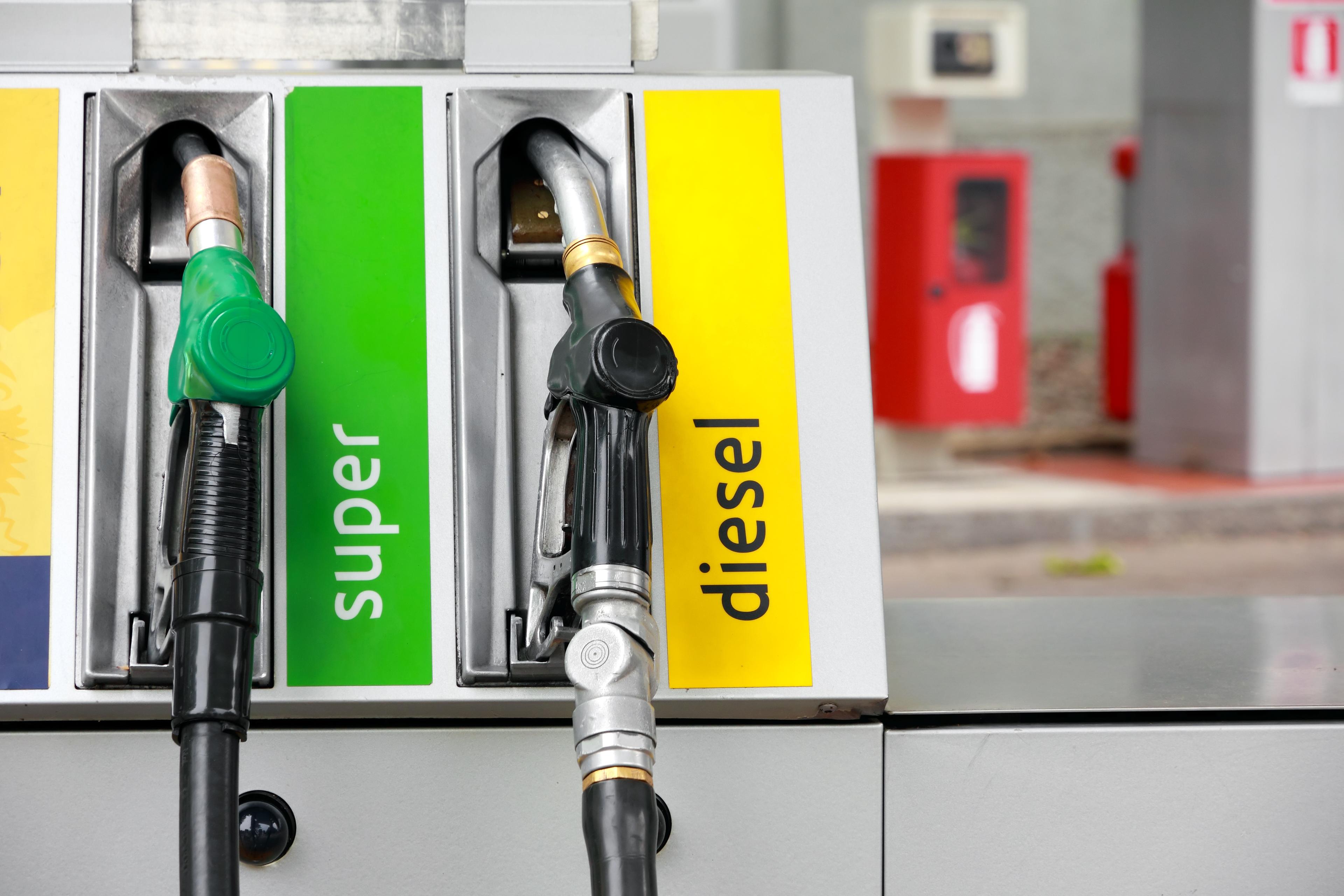 Unleaded and diesel fuel pumps
