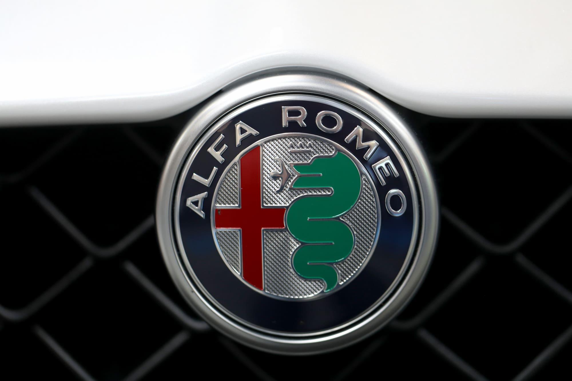Alfa Romeo badge close up